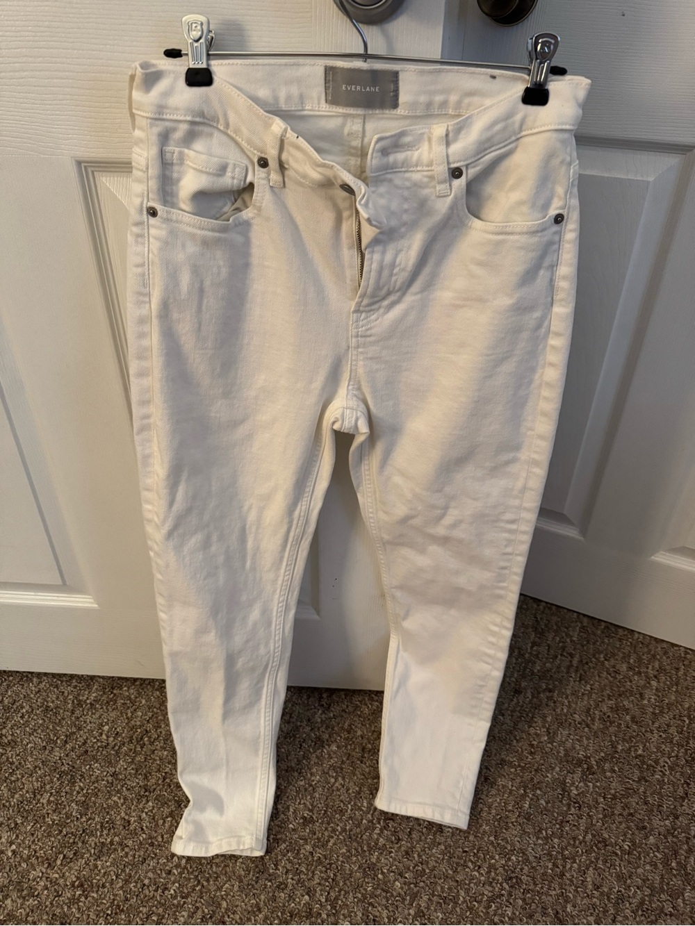 Everlane Women’s White High-Rise Skinny Ankle Jeans